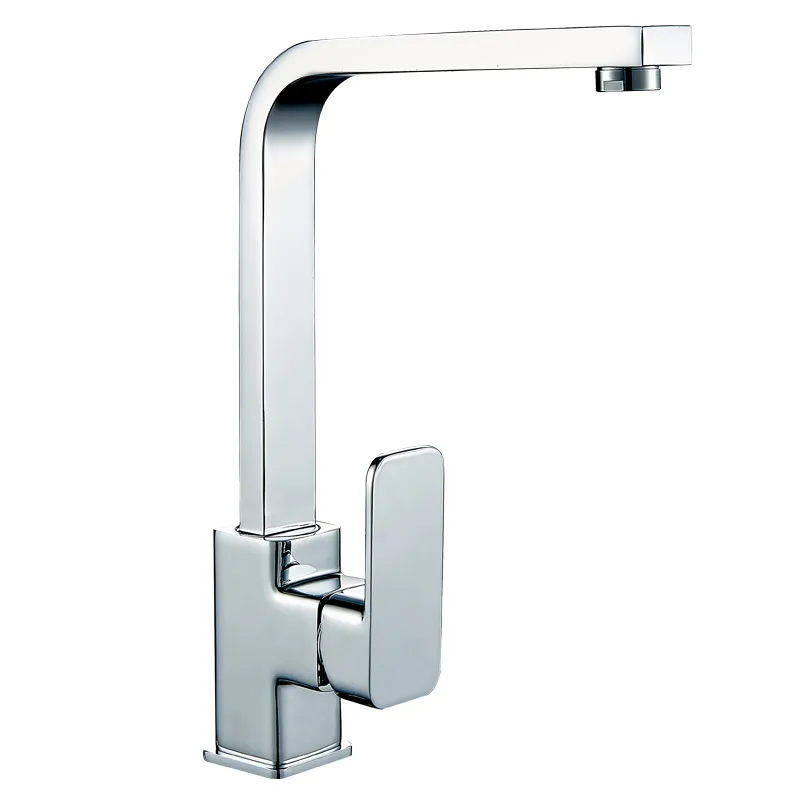 360° Swivel Kitchen Faucet Single Handle One Hole Sink Brass Mixer Chrome