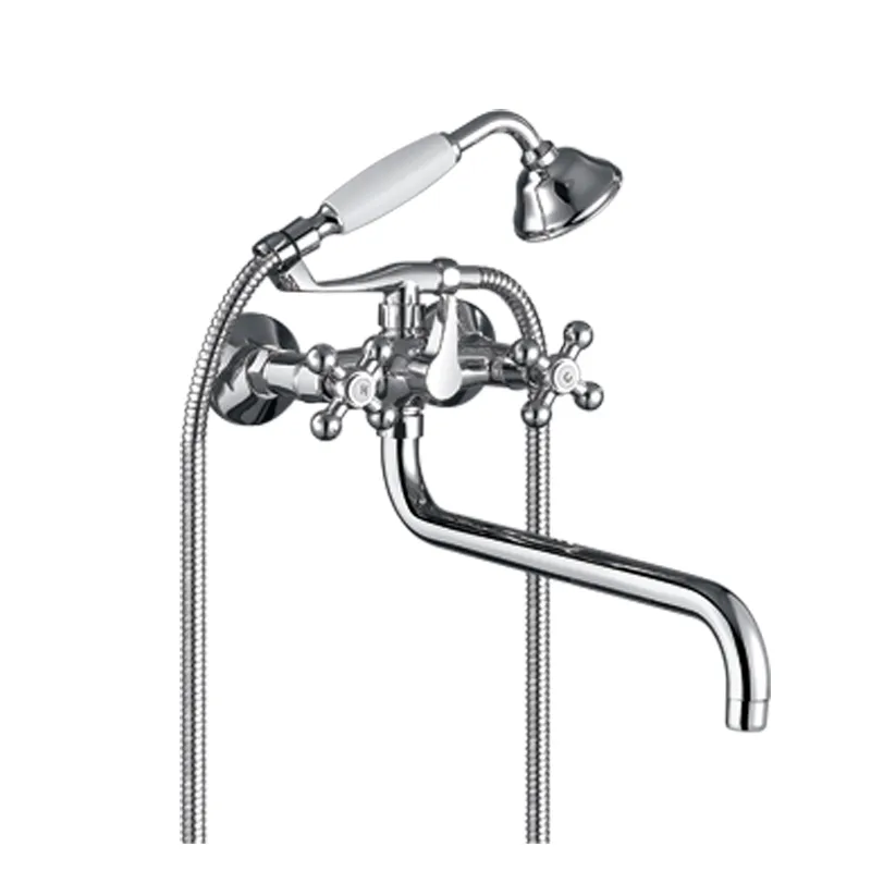 Bath Shower Faucet Mixer with Brass Shower Classic Style