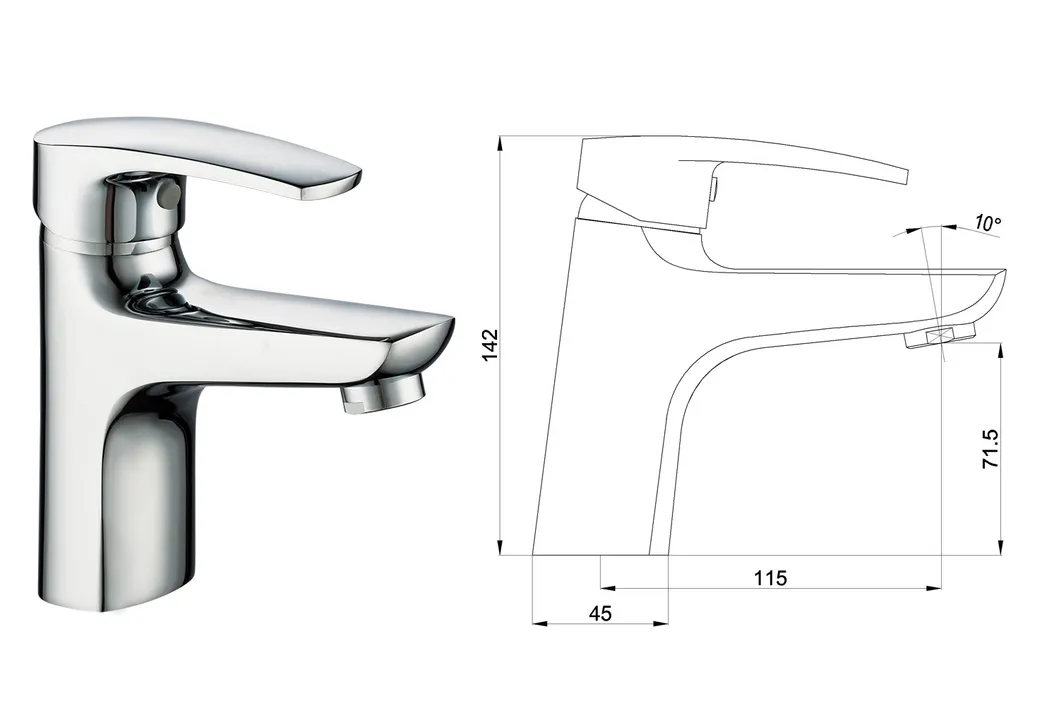 Bathroom Sink Faucet Lavatory Mixer Single Handle Basin Faucets