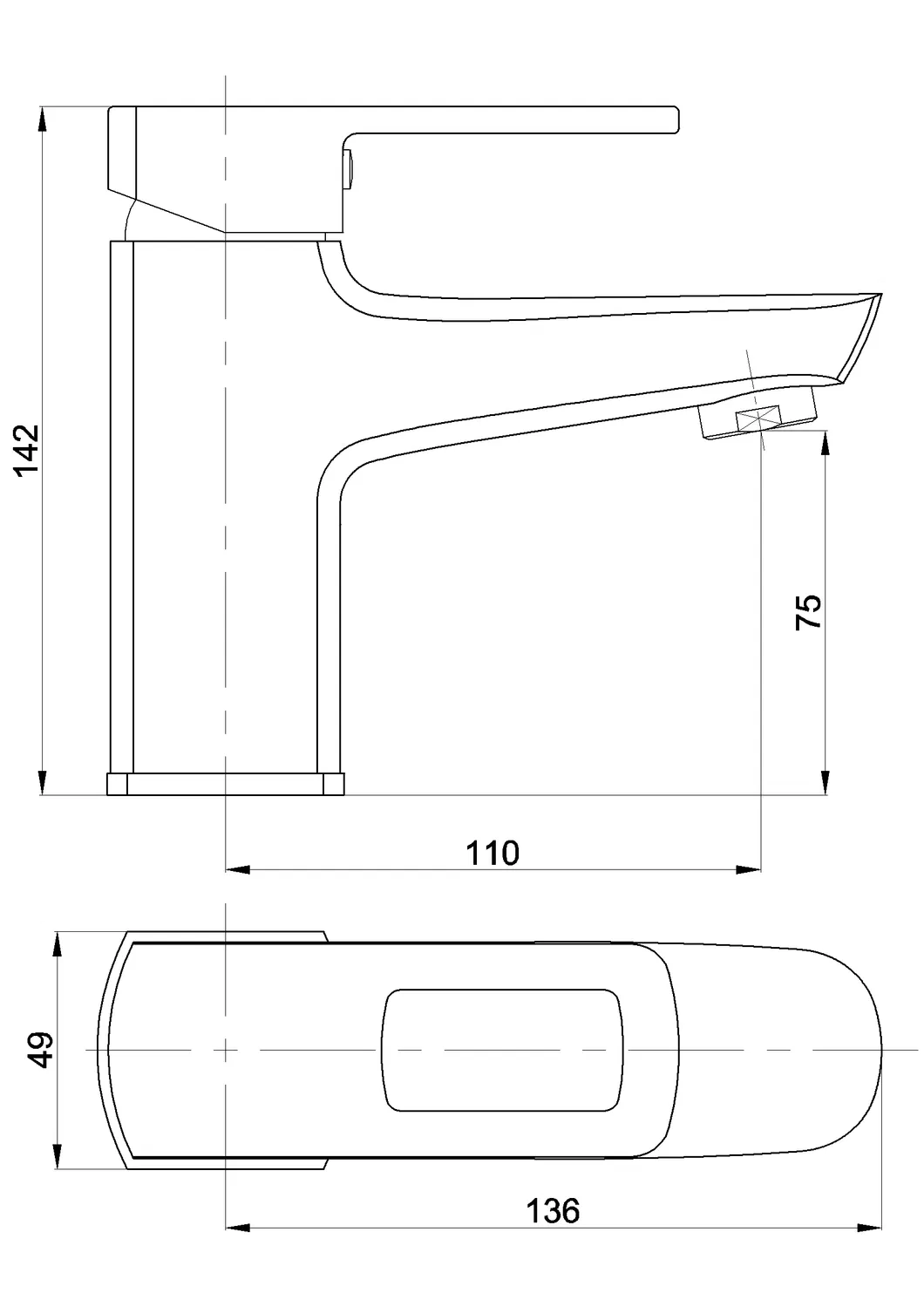 Bidet Faucet with 1.5m Flexible Hose and Brass Shattaf