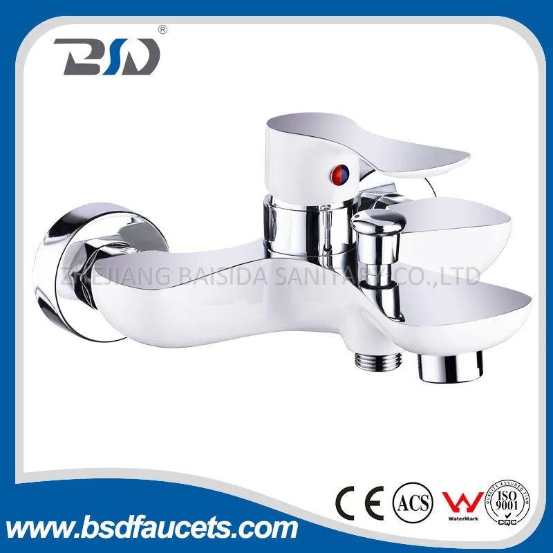 Brass Bathroom Wall Mounted Chrome Single Handle Bath Shower Faucet