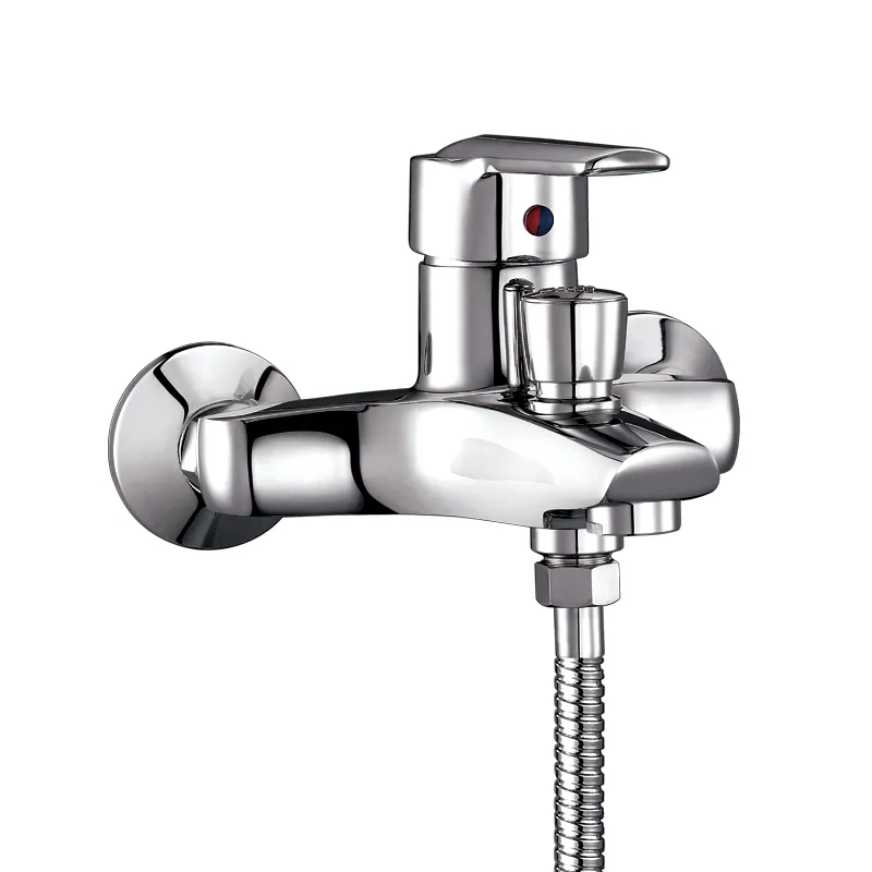 Brass Body Zinc Handle Wall Mounted Bath Shower Faucet