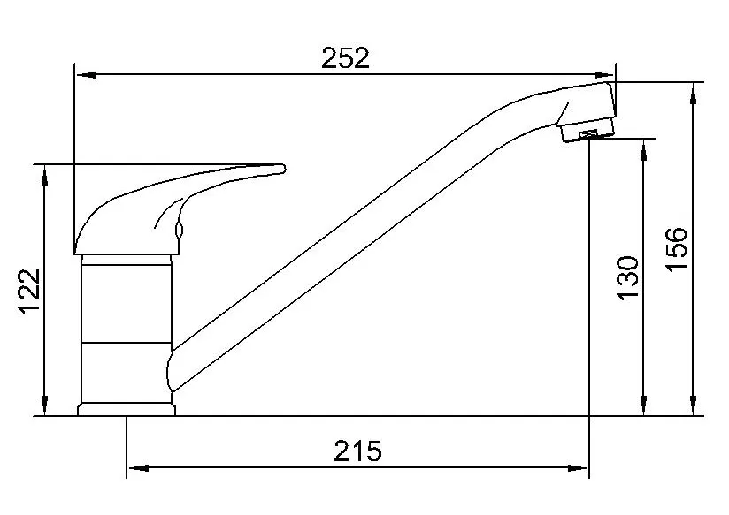 Brass Cheaper Kitchen Chrome Deck Mounted Single Handle Sink Faucet