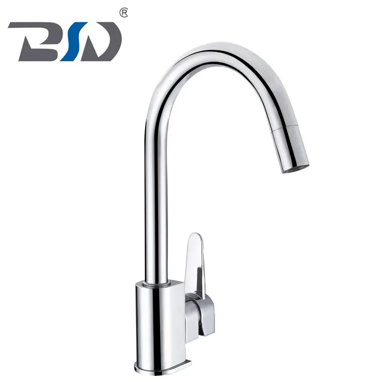Brass Chrome Commercial Long Neck Sink Kitchen Faucet