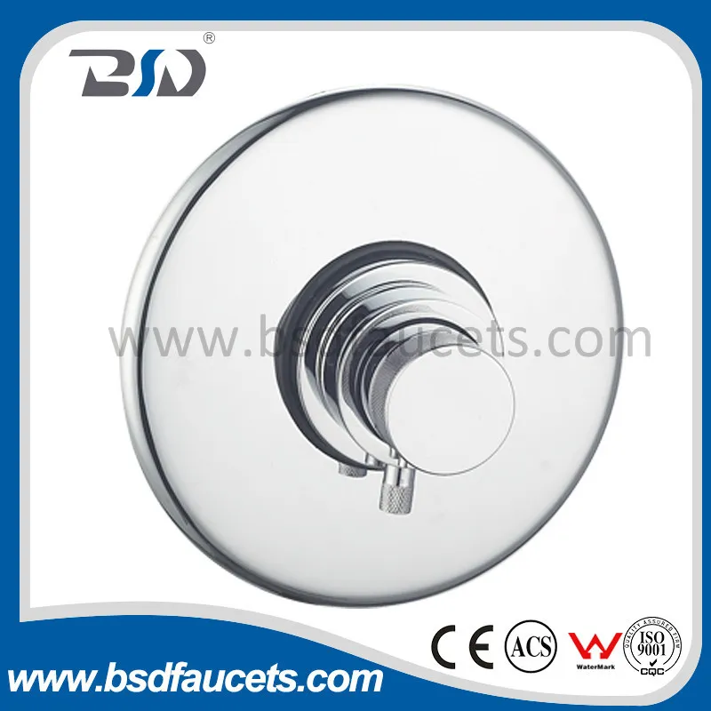 Brass Chrome Concealed Thermostatic Shower Valves with Round Plate