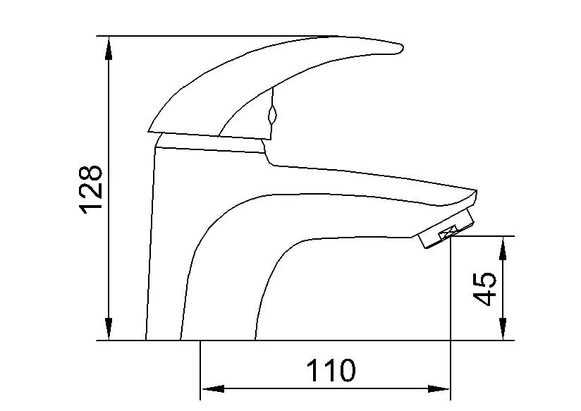 Brass Chrome Economic Single Lever Basin Faucet (BSD-8601)