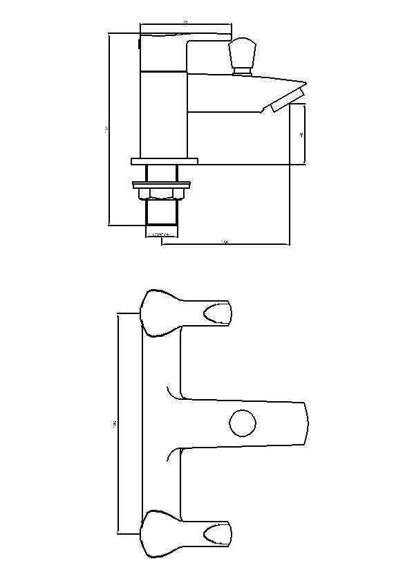 Brass Chrome Plated Deck Mounted Bath Showr Mixer