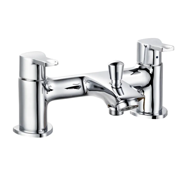 Brass Chrome Plated Deck Mounted Bath Showr Mixer