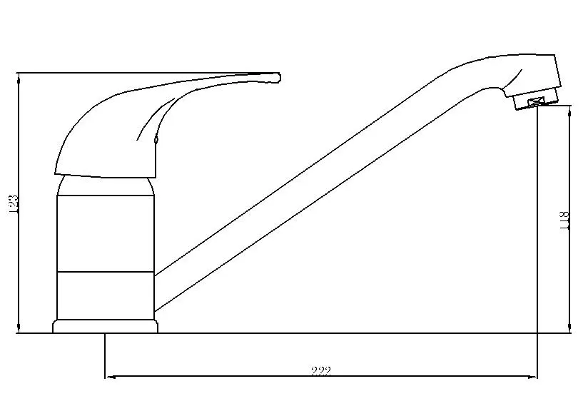 Brass Chrome Plated One Handle Kitchen Sink Faucet