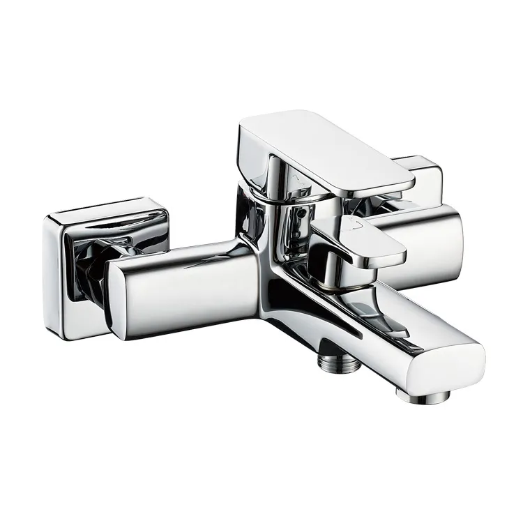 Brass Divertor Square Bathroom Bathtub Shower Faucet