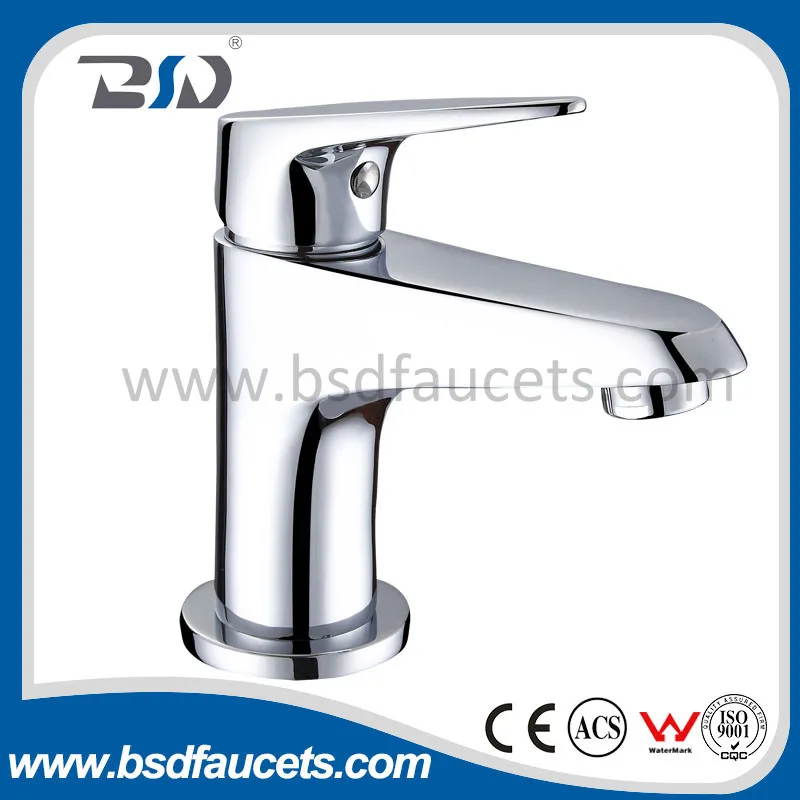 Brass Economic Single Lever Basin Mixer Faucet with Chrome Finish