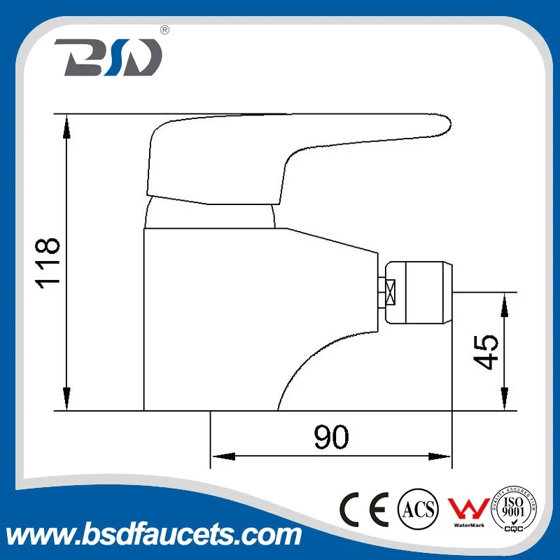 Brass Economic Single Lever Bidet Mixer