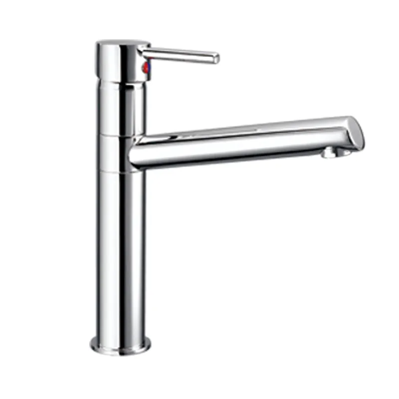 Brass High Neck Metal Kitchen Faucet Mixer