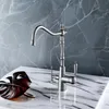 Brass Kitchen Three 3 Way Mixer Taps Pure Water Faucet