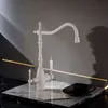 Brass Marble Surface Elegant Three Way Kitchen Faucet for RO