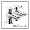 Brass Pair Pillar Basin Taps in Chrome UK Taps