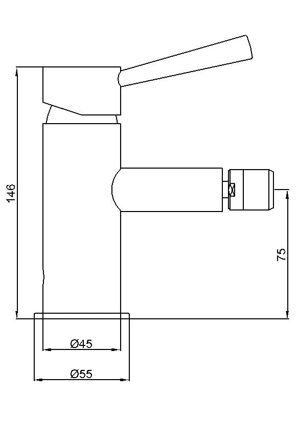 Brass Single Lever Bidet Mixer