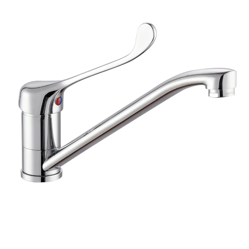 Brass Single Lever Long Lever Hospital Use Kitchen Sink Faucets