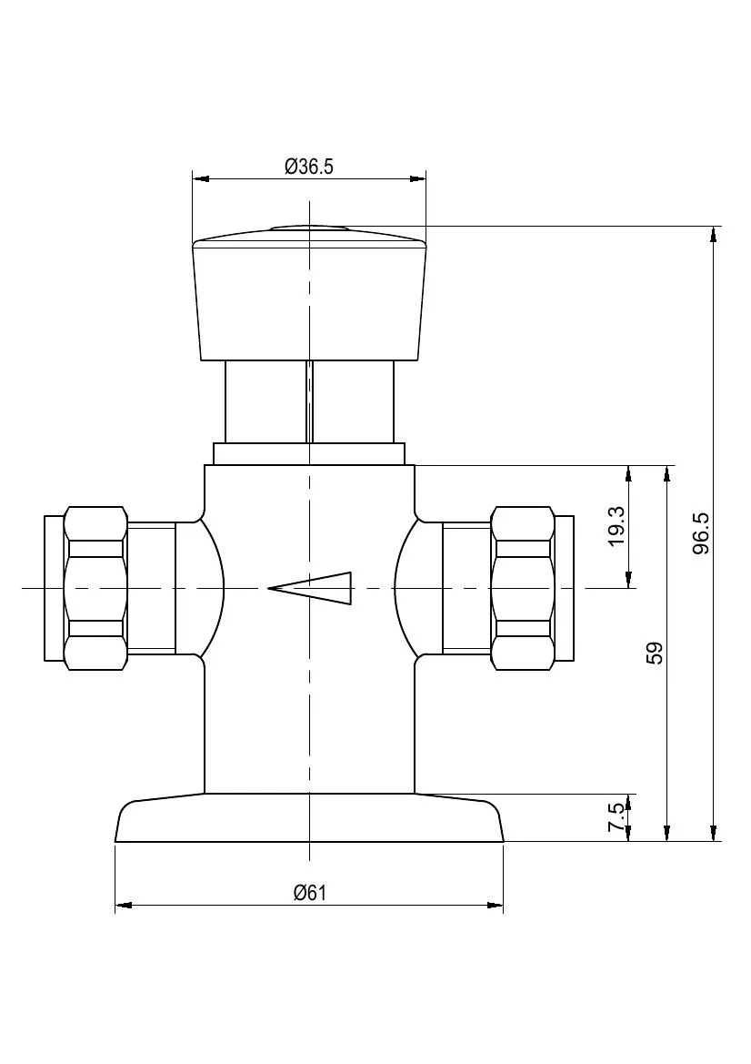 Brass Time Delay Exposed Shower Valve