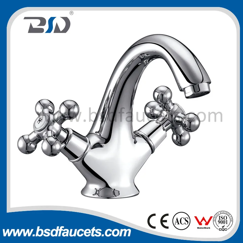 Brass Two Handle Kitchen Bathroom Basin Faucet Sink Tap