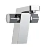 Brass Two Rhombus Round Handles Extended Waterfall Basin Faucet