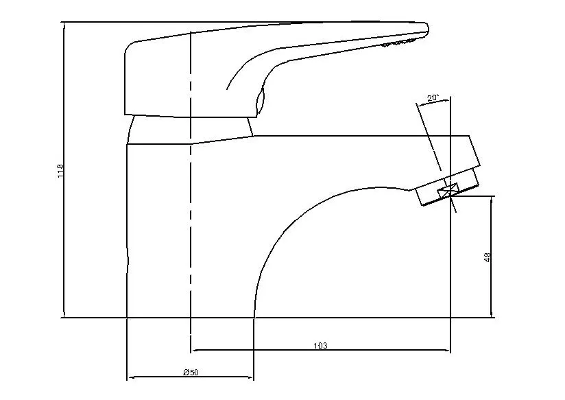 Brass Water Saver Basin Water Faucet
