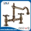 Bronze Brass Double Lever Kitchen Sink Mixer Bathroom Basin Faucet