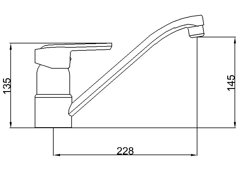 Ceramic Cartridge 40mm Single Handle Waterfall Faucet