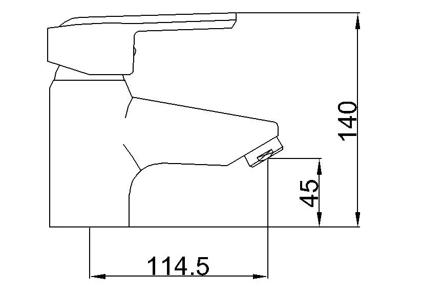 Ceramic Cartridge Single Hole Deck Mounted Basin Faucets
