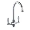 Ceramic Handle Gooseneck Sink Mixer