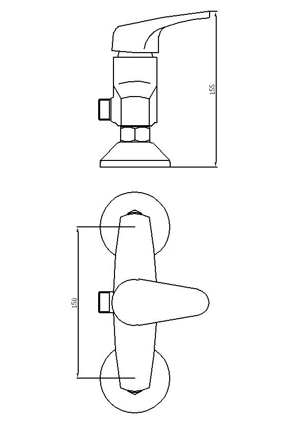 China Low Cost EU Brass Shower Water Faucet