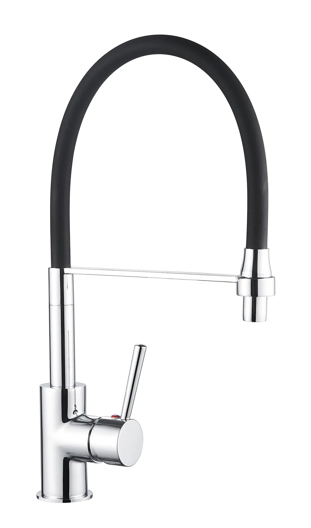 Chinese Brass Single Lever Silicon Pull out Chrome Plated Kitchen Faucet
