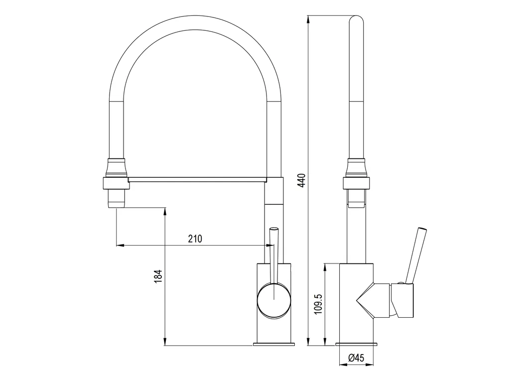 Chinese Brass Single Lever Silicon Pull out Chrome Plated Kitchen Faucet