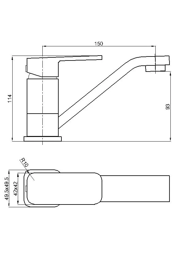 Chrome Acs Approved Brass Elegant Single Lever Kitchen Sink Faucet