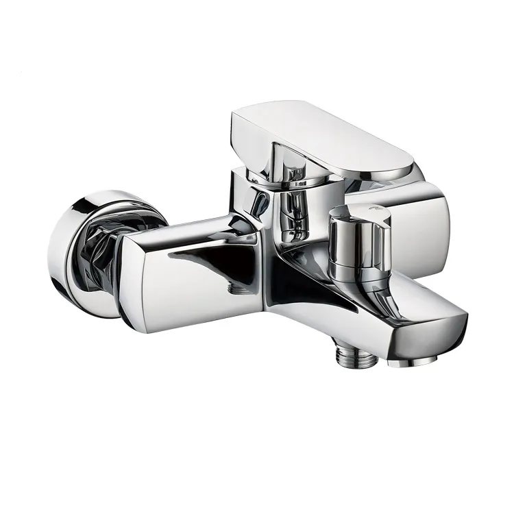 Chrome Bathroom Single Handle Brass Shower Bath Faucet