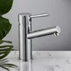 Chrome Brass Bathroom Hot Cold Water Washing Basin Mixer Faucet
