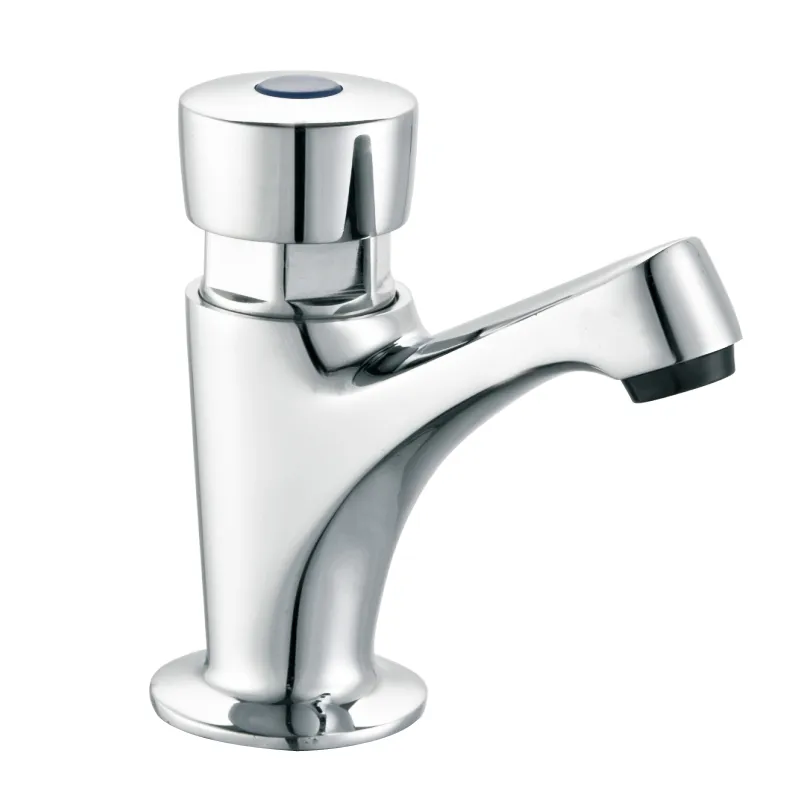 Chrome Brass Bathroom Self Closing Water Saving Delay Faucet Tap