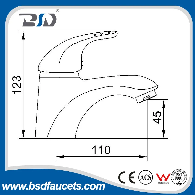 Chrome Brass Economic 40mm Basin Faucet with Competitive Price (BSD-8501)