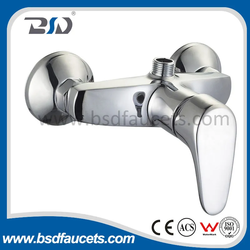 Chrome Brass Wall Mounted Hot Cold Water Shower Bath Faucets