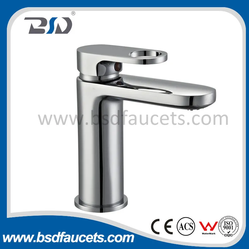 Chrome Brass Waterfall Bathroom Basin Faucet Deck Mounted Sink Mixer