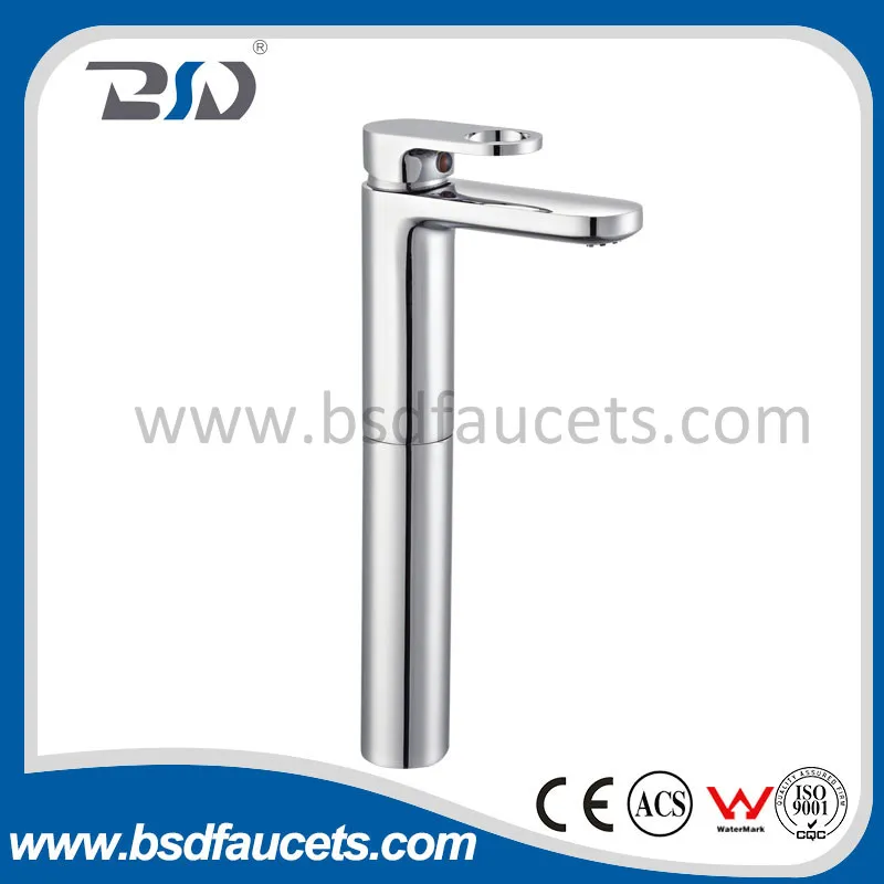 Chrome Brass Waterfall Bathroom Basin Faucet Deck Mounted Sink Mixer
