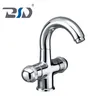 Chrome Deck Mounted Bathroom Washbasin Water Mixer Brass Basin Faucet