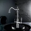 Chrome Deck Mounted Drinking Water Mixer Three Way Kitchen Faucet