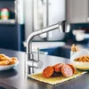 Chrome Faucet Pull Down Spray Mixer Pull out Kitchen Faucet