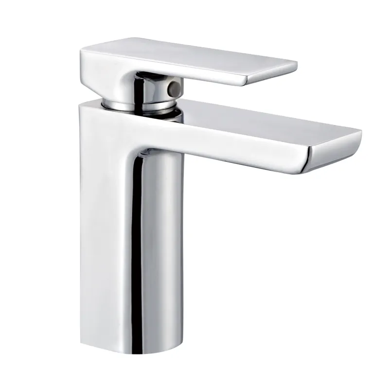 Chrome Finish Bathroom Single Handle Basin Faucet Watermark Wels Approved