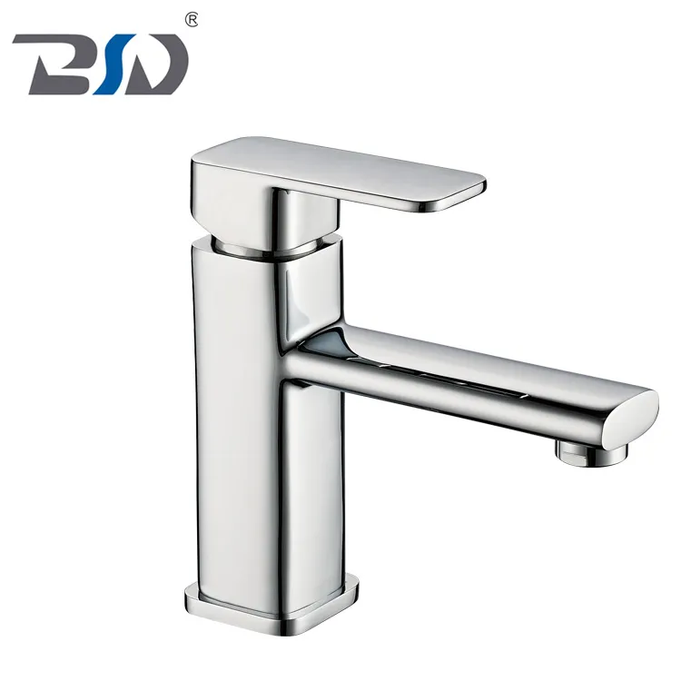 Chrome Finished Brass Basin Mixer Tap Bathroom Faucets Deck Mounted