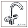 Chrome Hot/Cold Two Hole Mixer Water Tap Kitchen Basin Faucet