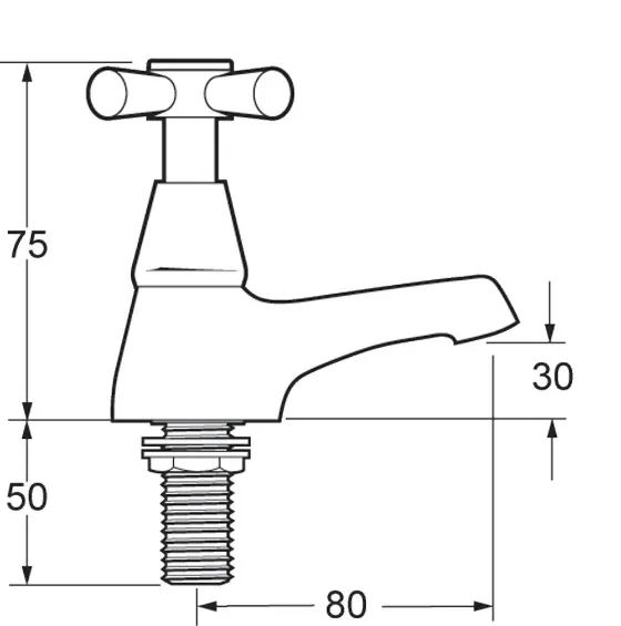 Chrome Pair Faucet Mixer Cloakroom Easy Use Basin Bath Taps