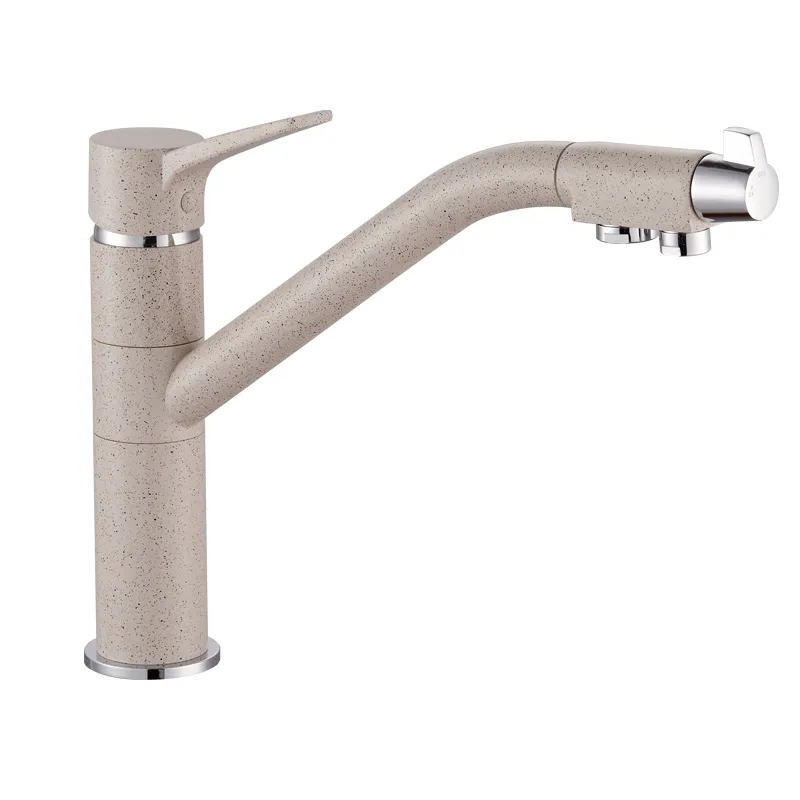 Chrome Plated Brass Marble Finish 3 Ways Filter Water Drinking Faucet