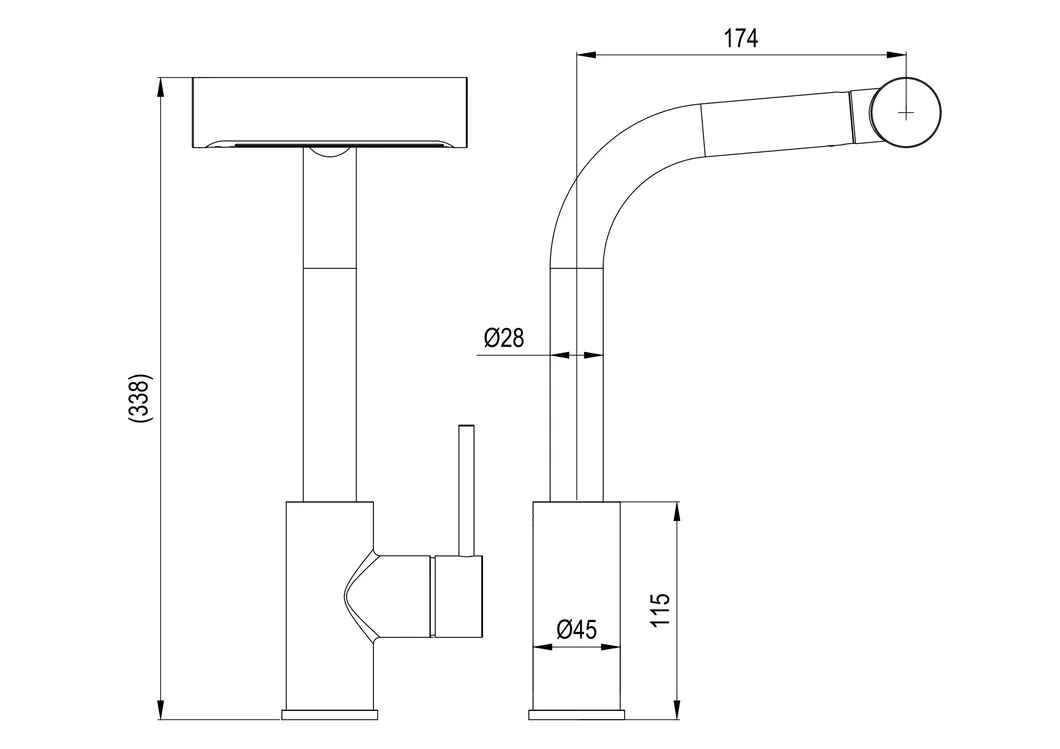Chrome Plated Brass Wholesale Pull out Sprayer Shower Rain Waterfall Kitchen Faucet